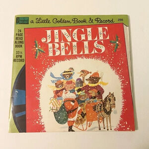Vintage  1976 Jingle Bells Little Golden Book 7 Inch Record
